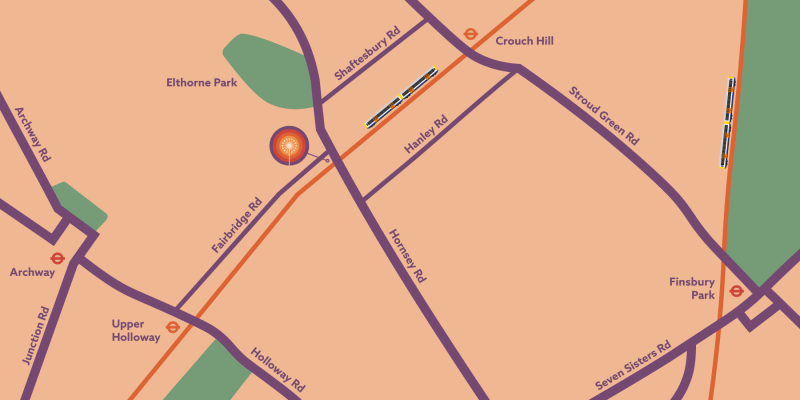 Sol Centre – location map, North London